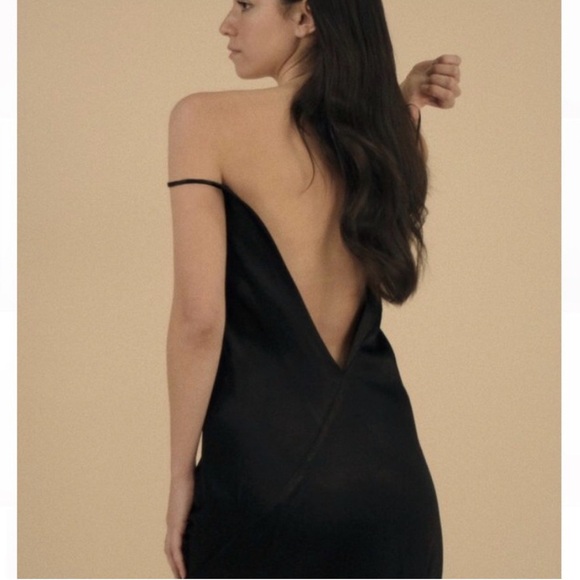 Angie Bauer Amy Black Slip Dress Size Small - Picture 3 of 9